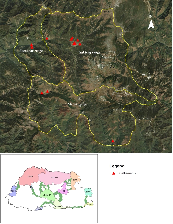 Map of Sakteng Wildlife Sanctuary